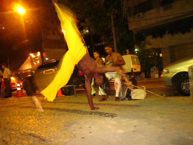 Capoeira street dancers in Rio